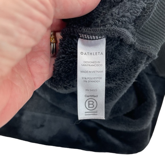 Athleta Double Cozy Karma Funnel Neck Top Mediul Black - Picture 12 of 13
